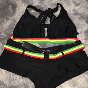 Red, Yellow, Green Swimsuit